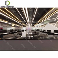 Projet clé en main de cybercafé haut de gamme avec système d'éclairage LED intelligent personnalisé et mobilier de jeu