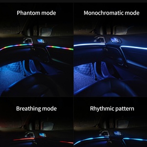 18 in 1 Colourful Rgb RGB <b>Remote</b> Interior LED Strip Atmosphere Car Lights With APP Music Wireless <b>Remote</b> <b>Control</b> - Product Image 6