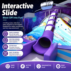 Toboggan interactif personnalisé à projection mapping volcanique avec capteur de mouvement, fournisseur de toboggans interactifs commerciaux pour aires de jeux intérieures pour enfants - Product Image 1