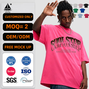 T-shirt Homme 100% Coton Oversize à Manches Courtes Col Rond Tricoté Respirant Anti-boulochage Écologique Uni Streetwear - Product Image 3
