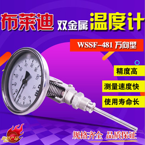 Brady Bimetallic <b>Thermometer</b> WSS-481 Stainless Steel For Boiler Pipeline Installation - Product Image 4