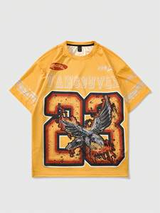 T-shirt décontracté personnalisé CYS 2026 pour homme, col rond, manches courtes, style rétro urbain, en coton tricoté 230g, respirant, imprimé numérique - Product Image 1