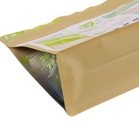 Sachets personnalisés à fond plat en aluminium laminé à huit soudures latérales pour aliments pour animaux de compagnie