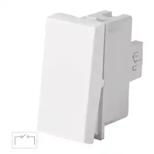 NEPCI interruptor de alimentación interruptor de montaje en pared 1 banda 250V 10A 45*22,5 MM PC retardante de llama blanco XJY-QB-34-1