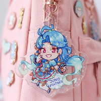 Porte-clés personnalisé 2026 en acrylique transparent léger et sûr, avec personnage de dessin animé imprimé HD double face, breloque de sac, cadeau
