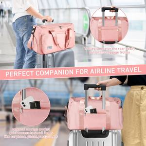 Sac de voyage unisexe léger grande capacité, imperméable, multifonctionnel, pour la gym, à bandoulière, avec fermeture éclair, tendance, durable, pour le week-end - Product Image 5