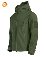 Veste tactique d'extérieur pour homme Veste à capuche imperméable Softshell Randonnée Camping Manteau d'hiver Polaire Coupe-vent