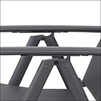 Chaise longue pliante de jardin avec dossier réglable en 6 positions, tissu respirant