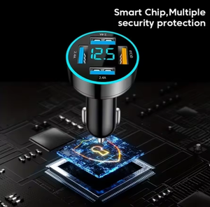 Pengisi daya mobil PD QC3.0 Super cepat, pengisi daya mobil 4-Port 66W populer 2025 dengan <span class=keywords><strong>2</strong></span> USB Tipe C Logo kustom Dropshipping pendingin pengisi daya mobil listrik - Product Image 6