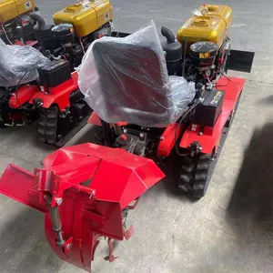 25HP Powerful Crawler Ridging Plow Ditcher Small Farm Cultivator Rotary Tiller For Sale