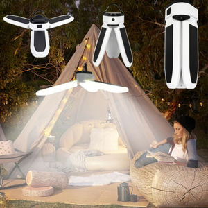 Lampes de camping en plein air portables à trois feuilles à LED rechargeables par USB avec indice de protection IP65 pour l'utilisation des routes et des paysages de jardin - Product Image 4