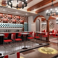 Juego de Muebles de Estilo Industrial Retro para Cafetería, Restaurante o Tienda, Venta al Por Mayor Personalizada