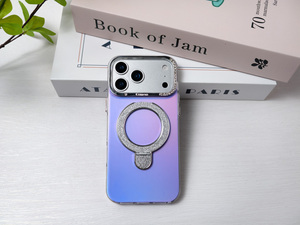 Funda Magnética Antigolpes para iPhone 17 Pro Max con Detalles Brillantes, Cubierta Protectora que Cambia <span class=keywords><strong>de</strong></span> Color 360 °   Soporte para Anillo - Product Image 1