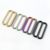 Meetee BF087 38mm Accesorios de Ferretería Anillo en O Deslizador Tri-Glide Ganchos Ajustadores de Correas para Sujetador Cierres Metálicos para Bolsos