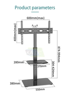 KALOC Giá Để Sàn TV Có Thể Tháo Rời Điều Chỉnh Độ Cao Z65 Xe Đẩy Truyền Hình Di Động Có Động Cơ - Product Image 5