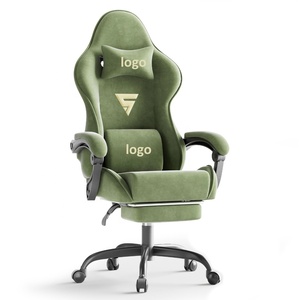 Chaises de jeu d'ordinateur confortables bleues chaise de <span class=keywords><strong>bureau</strong></span> ergonomique PC <span class=keywords><strong>Gamer</strong></span> chaises de massage de jeu vidéo en tissu avec <span class=keywords><strong>repose</strong></span>-pieds - Product Image 4