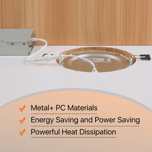 6 inch 5cct siêu mỏng LED đèn trần ánh sáng 1000lm độ sáng thay đổi độ sáng canless Wafer Downlight với hộp nối - Product Image 4