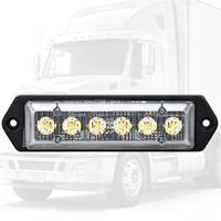 Nouveau phare LED haute puissance 18W, accessoires pour camion, couleurs personnalisées, 6 LED, 19 modes clignotants, lumière d'avertissement, lumière stroboscopique pour voiture