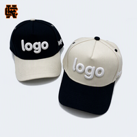 Lot de 10 casquettes de baseball personnalisées à 5 panneaux pour hommes et femmes, en coton crème, style color block, ajustables, streetwear, pour l'extérieur, nouveau style