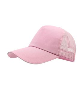 Venta al por mayor de alta calidad con logotipo personalizado de 5 paneles de malla bordada Base Ball Hat Sombreros de camionero de espuma en blanco - Product Image 6