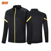 Survêtements de sport de haute qualité prêts à être expédiés, avec fermeture éclair intégrale, veste d'équipe de football, veste d'entraîneur, tenue d'échauffement d'hiver