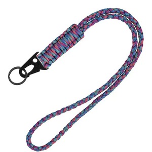 Heavy-duty woven umbrella rope neck <b>lanyard</b> keychain men's and women's outdoor survival umbrella rope necklace Keychain - Product Image 3