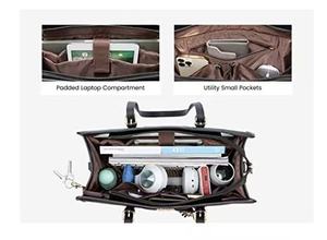 Bolso Tote de Cuero PU Vintage de Gran Capacidad para <span class=keywords><strong>Mujer</strong></span>, Bolso de Mano con Doble Asa, Bolso de Trabajo Impermeable con Borla Inspirada en Revistas - Product Image 5