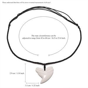 Gx047 हस्तनिर्मित नक्काशीदार शार्क दांत पेलेंट हार और याक हड्डी चोकर नए ज़ेलैंड माओरी आदिम जनजातियों के गहने सर्फिंग उपहार - Product Image 4