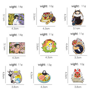 Spilla in smalto con personaggi anime giapponesi: <span class=keywords><strong>Totoro</strong></span>, Spirited Away, Uomo Senza Maschera, Ghibli, per accessori di abbigliamento - Product Image 5