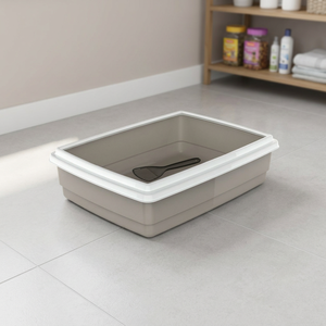 Italian Crafted Simple Clean Plastic <b>Cat</b> <b>Litter</b> Tray with Easy Clean Feature and Accessories - Product Image 3