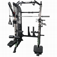 Rak Besi Multifungsi Dongshang DS-F30 All-in-One (Mesin Smith Gym) Rasio 1:1 2:1 Lat Pulldown Low Row