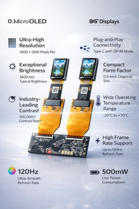 Бинокулярный OLED-дисплей на кремниевой основе 0,5 дюйма TV050F7TSLD01 с интерфейсом Type-C для приложений дополненной/виртуальной реальности - Product Image 2