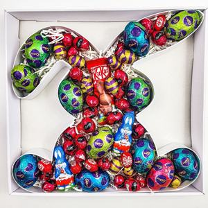 กล่องของขวัญรูปกระต่ายใส่ขนมหวาน ช็อกโกแลต คัพเค้ก คุกกี้ บรรจุภัณฑ์กระดาษ ฝาใส สำหรับเทศกาลอีสเตอร์ - Product Image 2