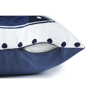 Cuscino Decorativo in Cotone Italiano Excelsa 45x45 Cm, Motivo Marino Stile Nordico, Lavabile in Lavatrice, Stampa Serigrafica - Product Image 4