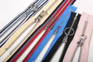 Custom High Quality Open-End Alloy Zipper With 3# 5# 8# Gold Zipper Bags Clothes Coats-30~70 Cm Hot Brass Zinc Metal Zipper