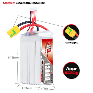 GNB GAONENG 13000mAh 6S 22.2V 60C 120C XT90S Connector RC LiPo <b>Battery</b> for RC Car Large FPV RC Boat Soft Pack Aircraft - Product Image 3