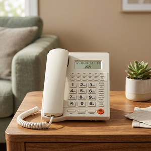 <span class=keywords><strong>Téléphone</strong></span> fixe <span class=keywords><strong>filaire</strong></span> mains libres à numérotation rapide, idéal pour hôtels, bureaux et entreprises – Approvisionnement direct usine à prix abordable - Product Image 1