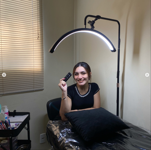 Équipement de salon de beauté, lampe à cils, lampe de sol en diamant, lumière demi-lune pour lit d'extension de cils et lit de massage - Product Image 5