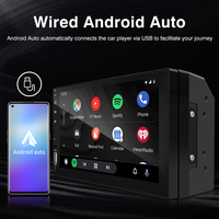 Ritmo Universal 7 pulgadas pantalla táctil completa HD MP5 coche estéreo con navegación GPS YouTube reproducción de vídeo con cable CarPlay