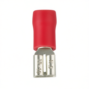 Terminales Planos Aislados Hembra, 100 Unidades, 6-10 AWG, Rojos - Product Image 2