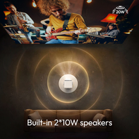 Projecteur sans fil miniature rechargeable BYINTEK UFO U90, Android 11 intelligent, 350 ANSI, grande batterie, avec support réglable