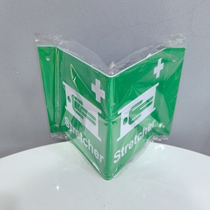 Panneau de signalisation de sécurité hospitalière flexible, flèche d'extincteur, 6x8 pouces, en forme de V, 4 trous pré-perforés, avec vis et ruban adhésif pour - Product Image 2