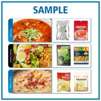 Emballage rotatif entièrement automatique de tacos de fromage de brocoli de nourriture préfabriquée Machine de remplissage de soupe de boeuf et de légumes