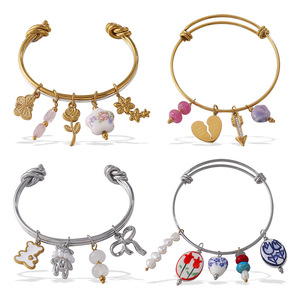 Pulseras de Moda con Dijes de Aleación de Zinc, Ajustables, Delgadas, Unisex, con Forma de Corazón Irregular, Estilo Retro, para DIY - Product Image 5