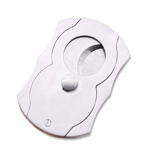 Cortador de Cigarros de Doble Cuchilla de Acero Inoxidable JOFI, Plateado y Negro, 6.8x4.5x0.6cm, Diseño Deslizante Compacto, Forma Personalizada - Product Image 4