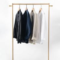 Nouvelle Chemise Homme Luxe en Lin Pur Style Chinois à Col Montant, Respirante, Décontractée, Boutonnée, Teinte Unie, Séchage Rapide pour l'Été