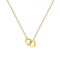 Collier pendentif en forme de cœur creux en acier inoxydable plaqué or rose 18 carats pour femmes, vente en gros de bijoux de mode