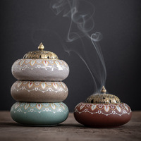 Brûle-encens en céramique coloré exquis Nuage Auspicieux, style vintage, pour usage domestique, bois de santal, écologique, durable