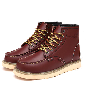 Botas para Hombre 2026, Parte Superior de PU Artificial Cosida, Talla Grande, Botas de Viaje para Exteriores al por Mayor, Botas Martin para Hombre - Product Image 1