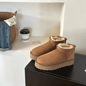 Botas de Nieve Clásicas UGAU <span class=keywords><strong>MINI</strong></span> <span class=keywords><strong>Uggs</strong></span> Donna, Calzado de Otoño/Invierno para Mujer, Cómodas, de Piel de Oveja, con Suela Gruesa y Cálida - Product Image 4